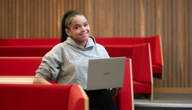 Applied Arts and Humanities student in lecture room