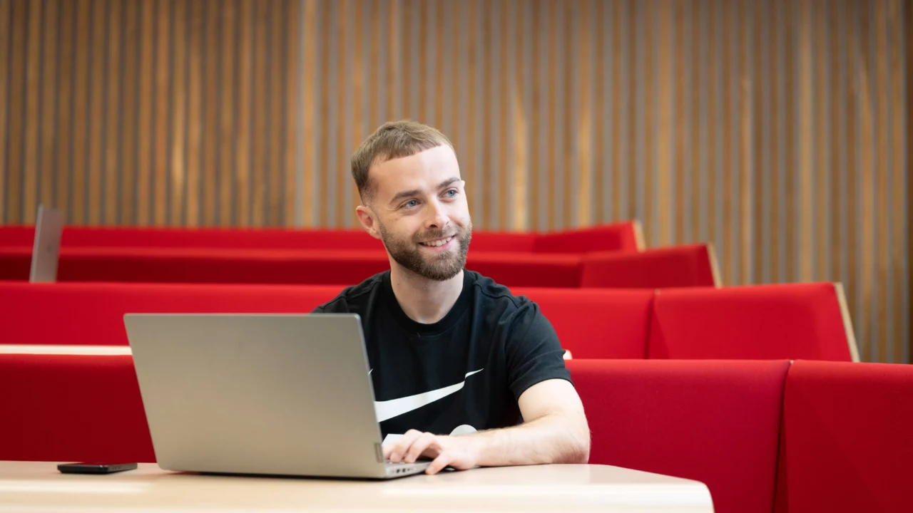 Applied Arts and Humanities student in lecture room