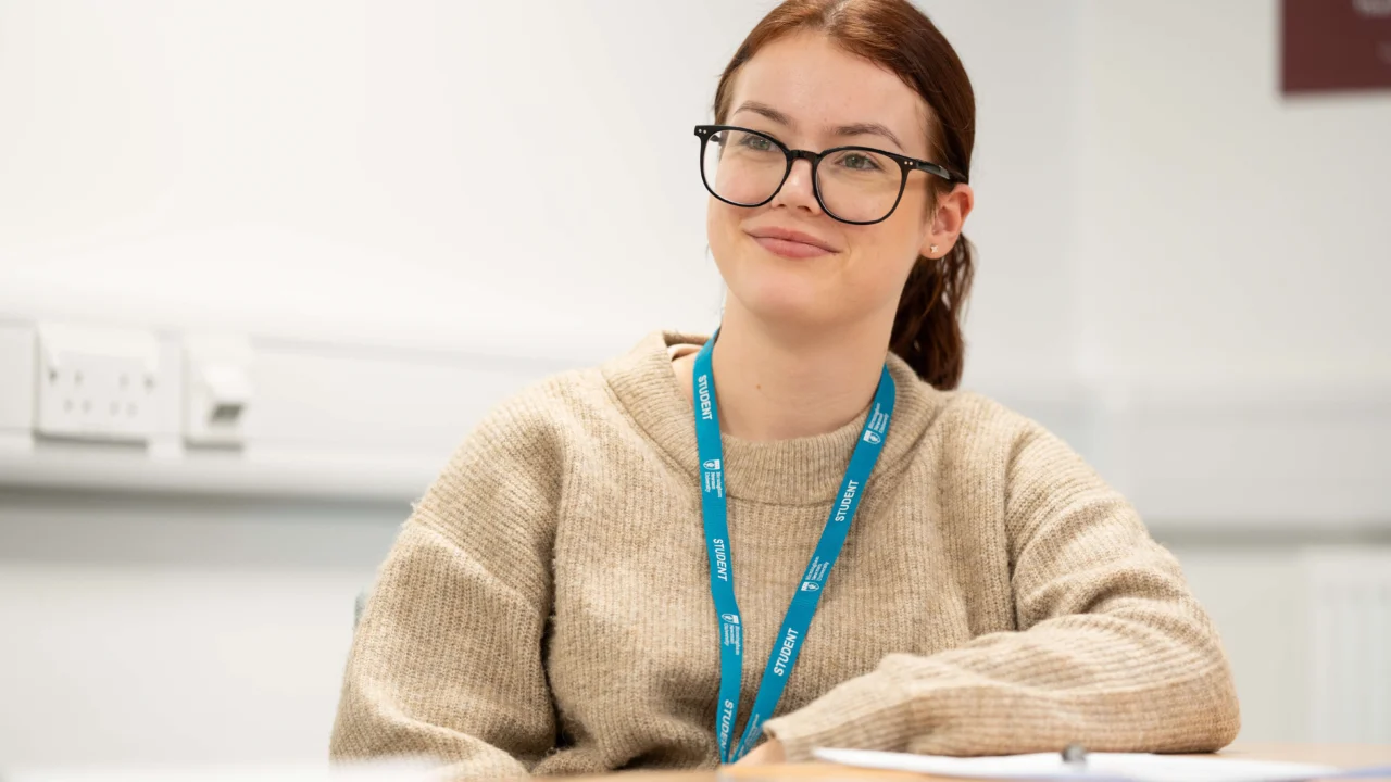Counselling studies student in class
