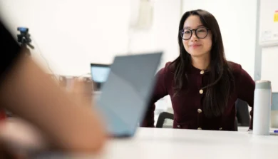 Counselling studies student in class