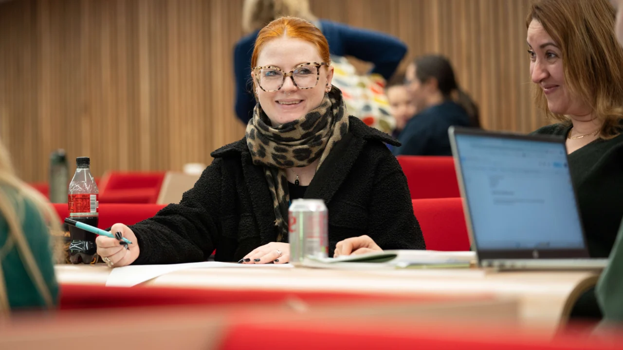 Early Childhood Studies student in lecture theatre