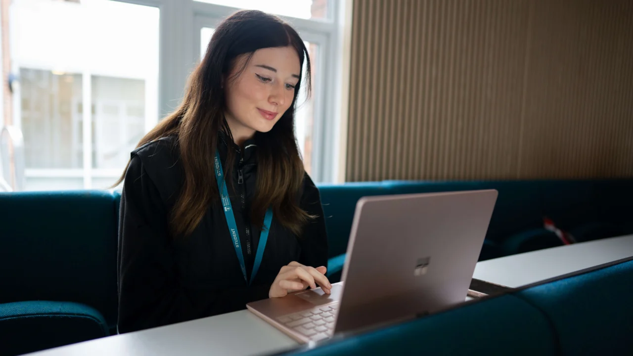 Student at laptop