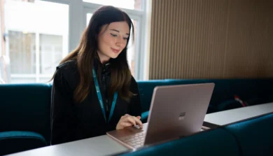 Student at laptop