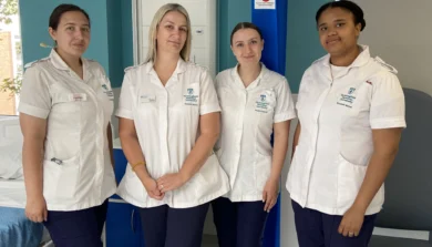 Nursing students during simulation week
