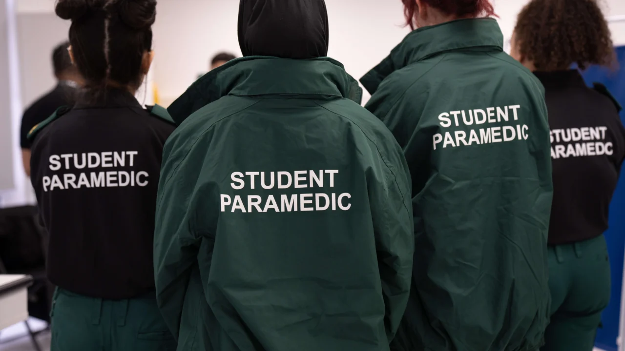 Paramedic students in uniform