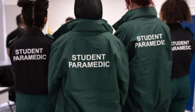 Paramedic students in uniform