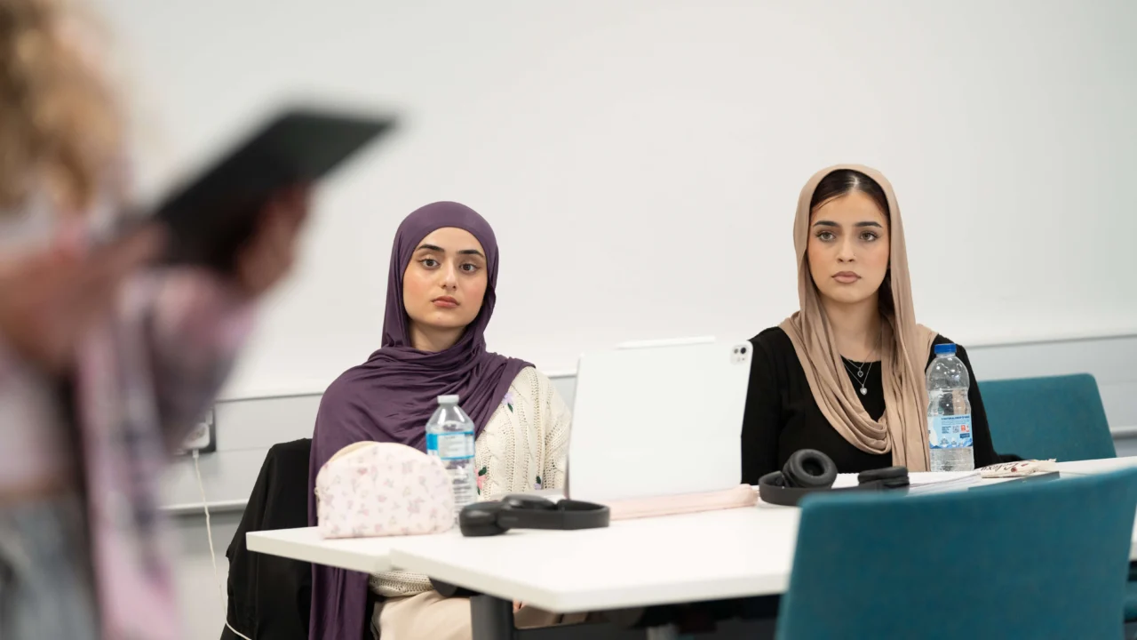 Secondary students in lecture
