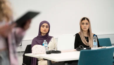 Secondary students in lecture