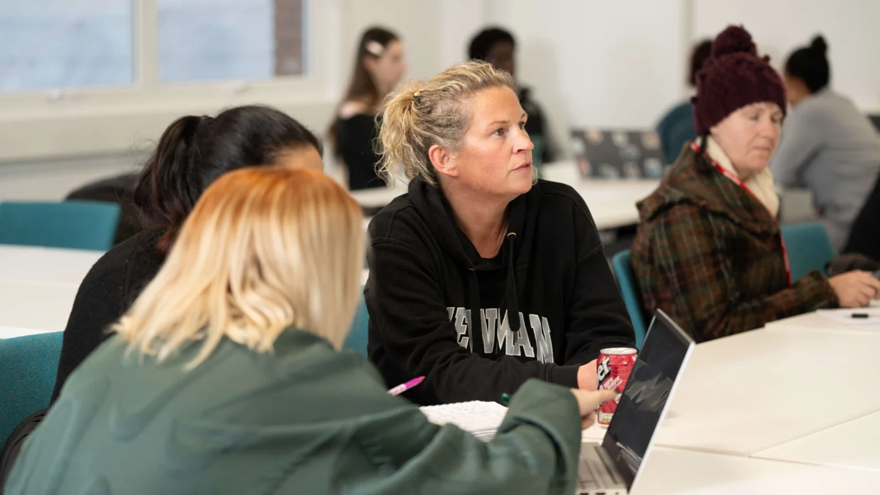 Working With Young People and Children students in class