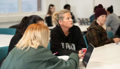 Working With Young People and Children students in class