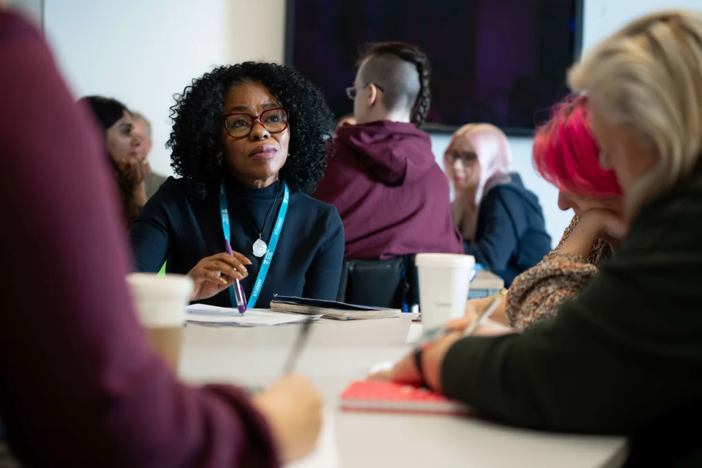 Students in classroom sitting at desk