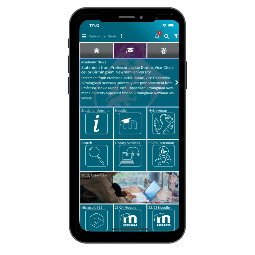 OurNewman App - student view
