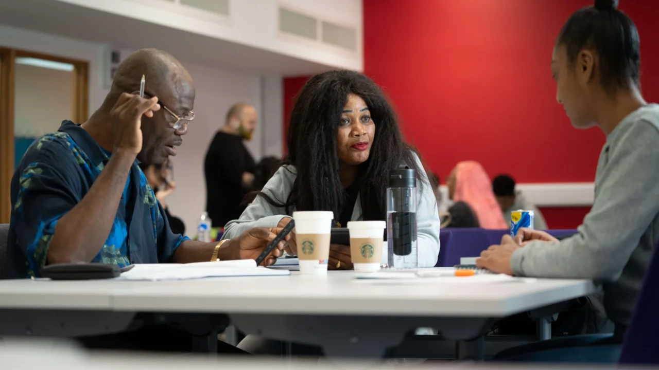 Students in classroom talking