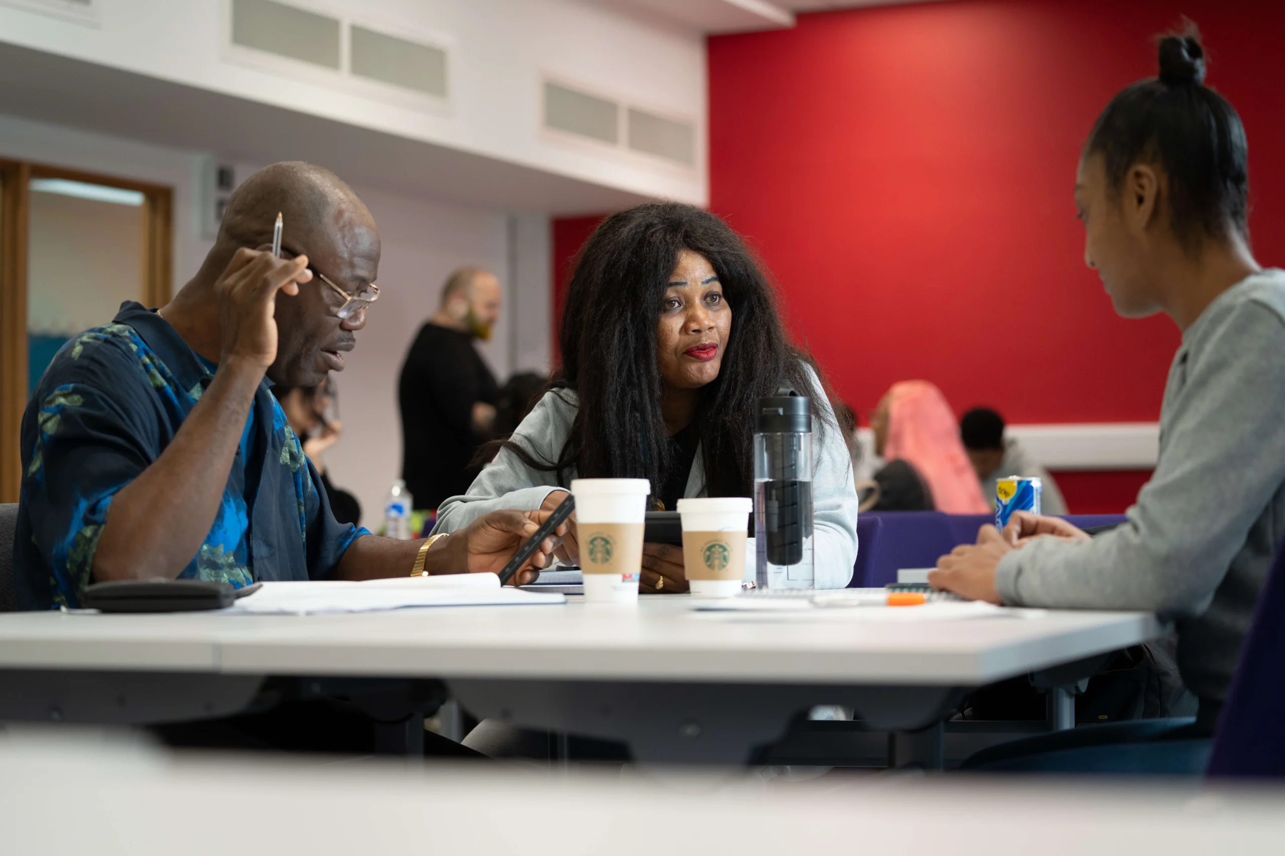 Students in classroom talking