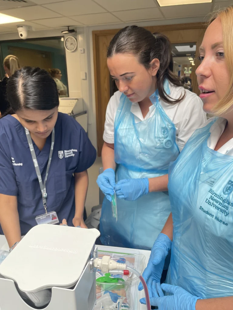 Nursing students during simulation week