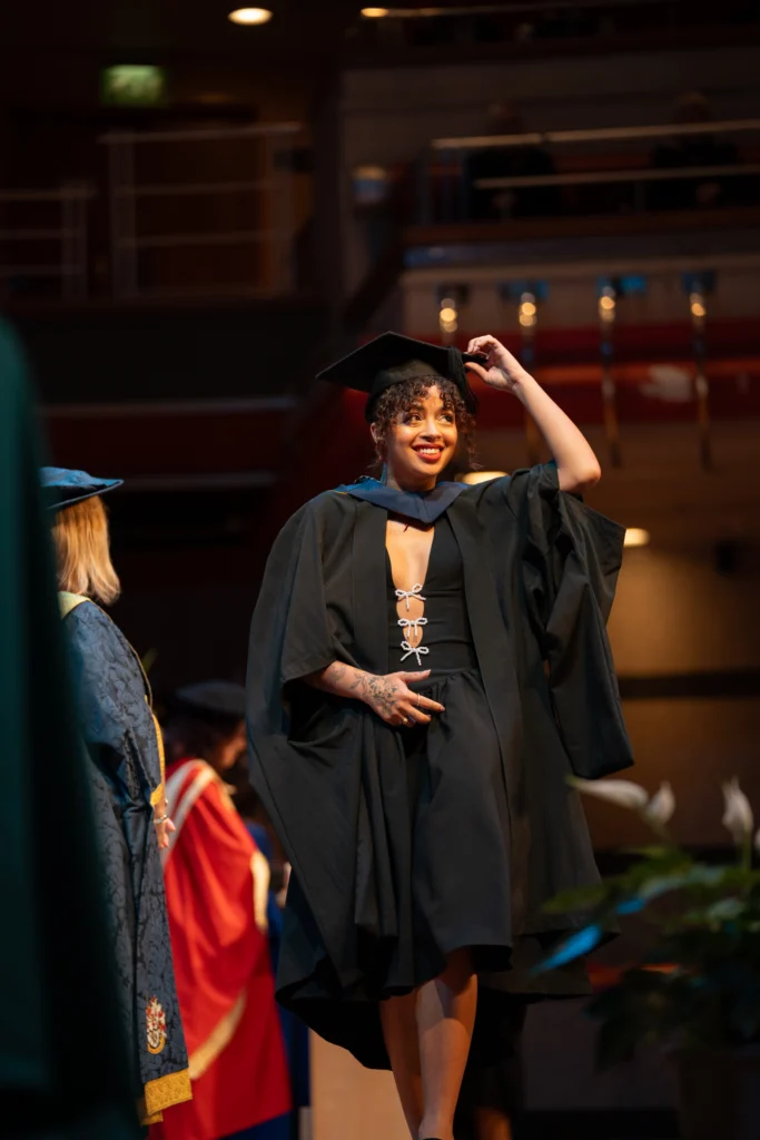 Graduating at Birmingham Newman Graduation ceremony
