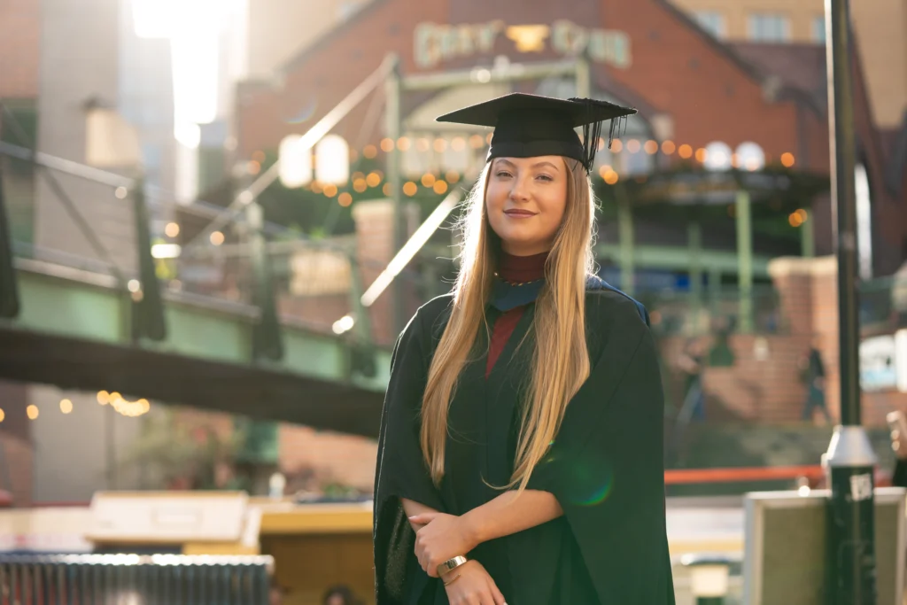 Anna Rothera in graduation gown