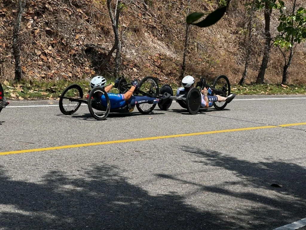 Para Cycling World Cup - two competitors in a road-bike event