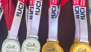 Para Cycling World Cup gold and silver medals