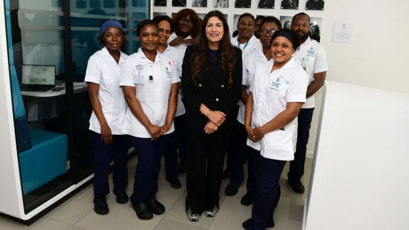 Preet Gill MP with Birmingham Newman University Nursing students