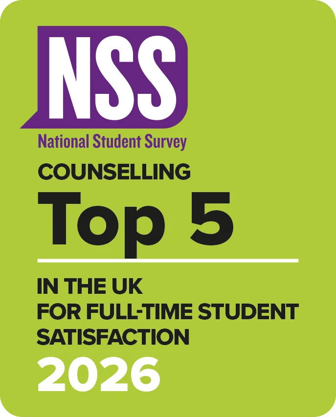 NSS National Student Survey. Counselling Top 5 in the UK for full-time student satisfaction 2026