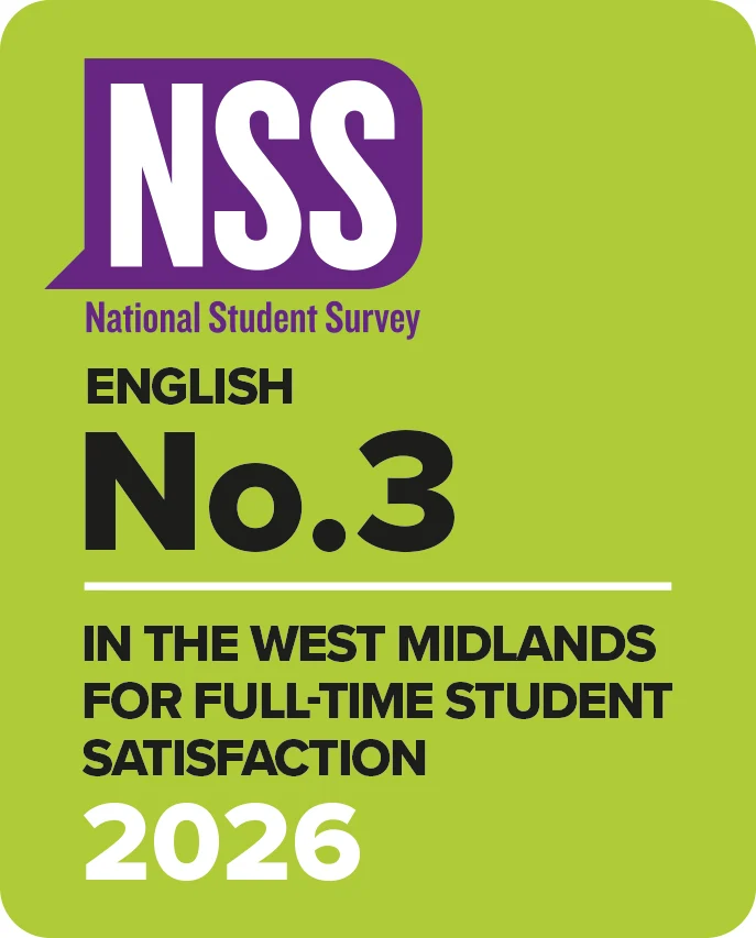 NSS National Student Survey. English No.3 in the UK for full-time student satisfaction 2026