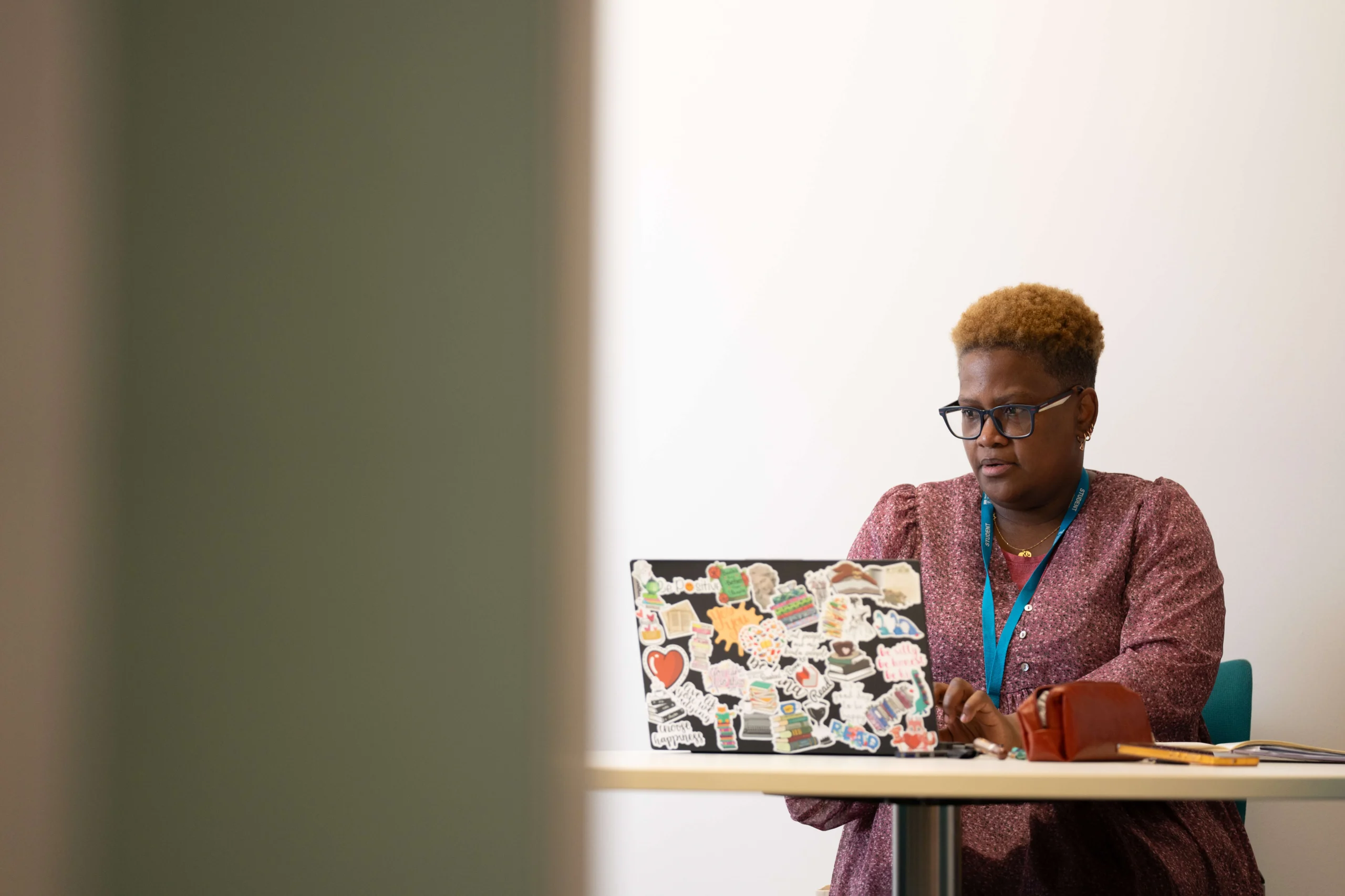 Student on laptop