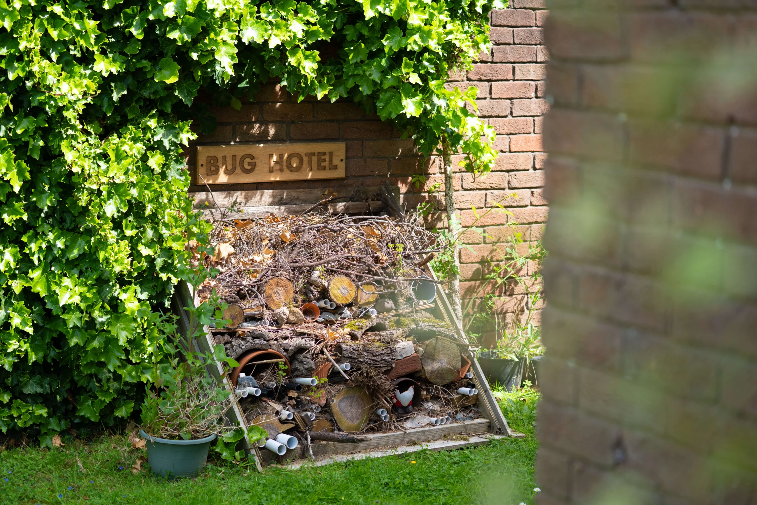 Bug hotel - part of the Birmingham Newman Nature Trail